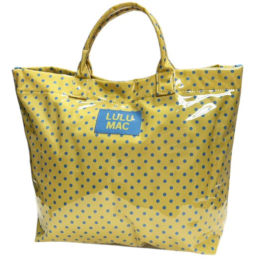Yellow/Blue Dot Tote