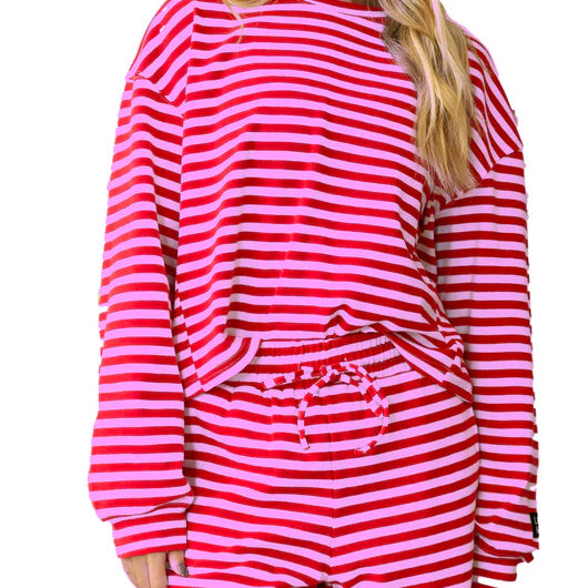LM Red/Pink Longsleeve Top