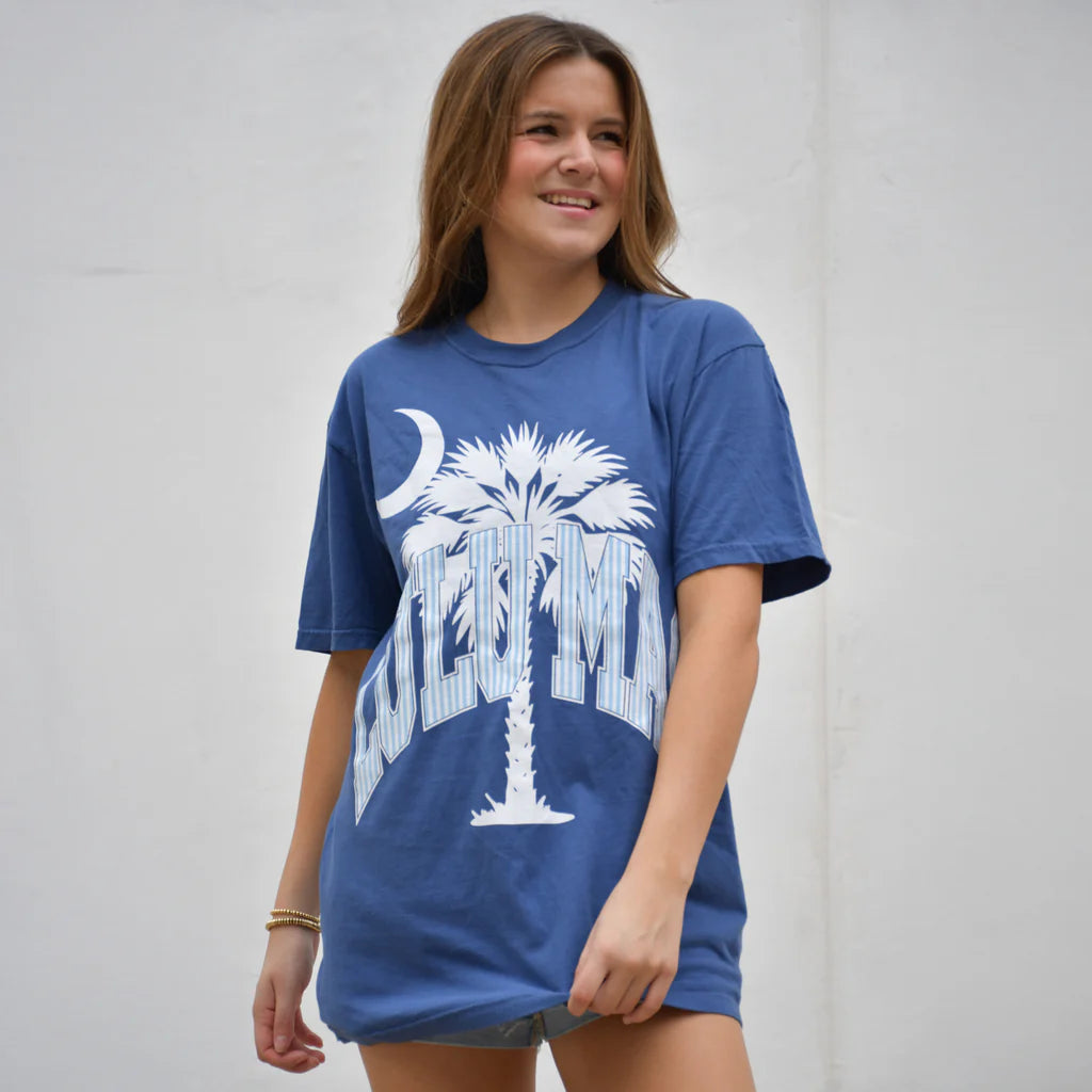 Palmetto Moon Tee - China Blue