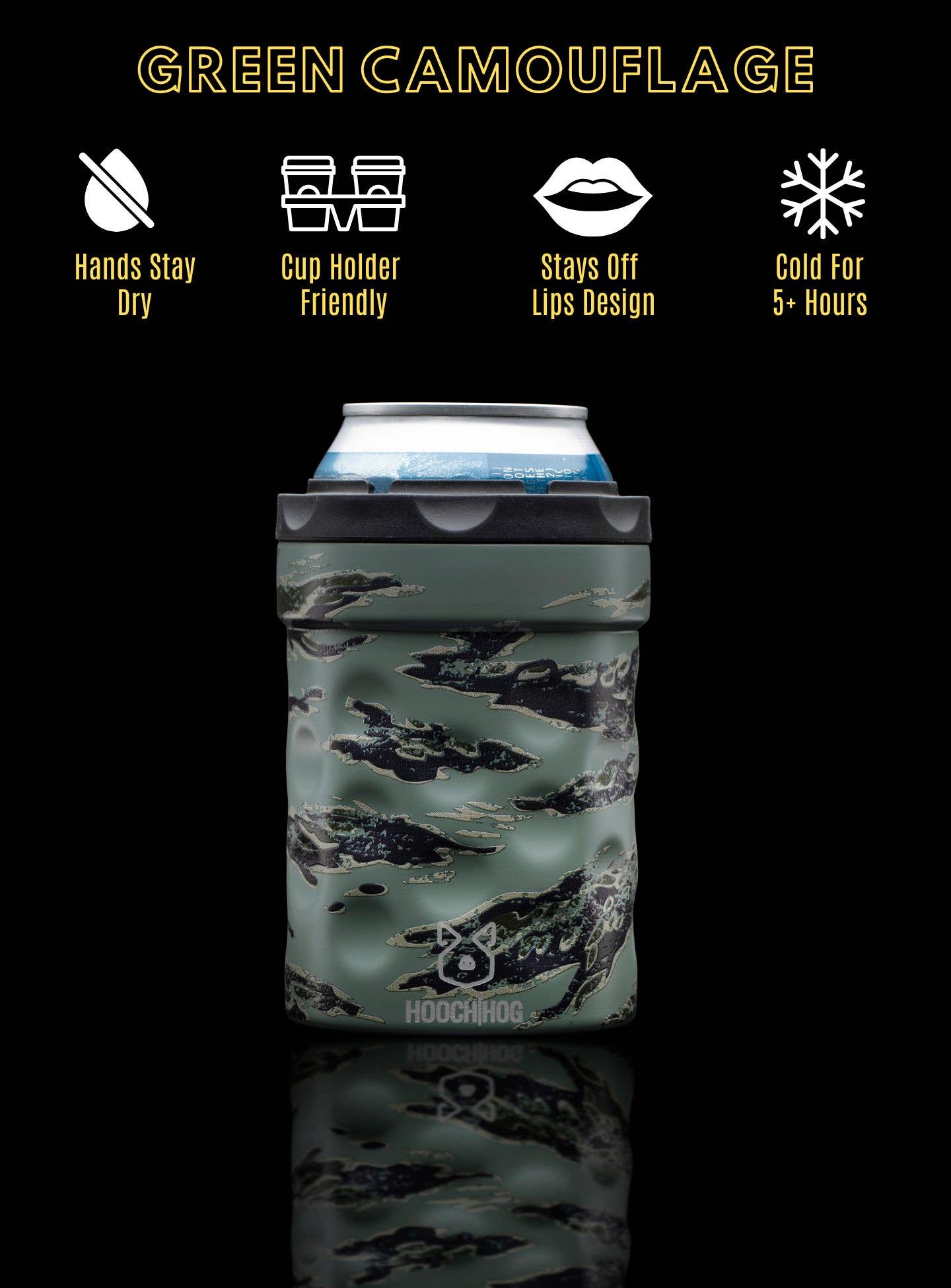 The Shorty Can Cooler [Green Camouflage]