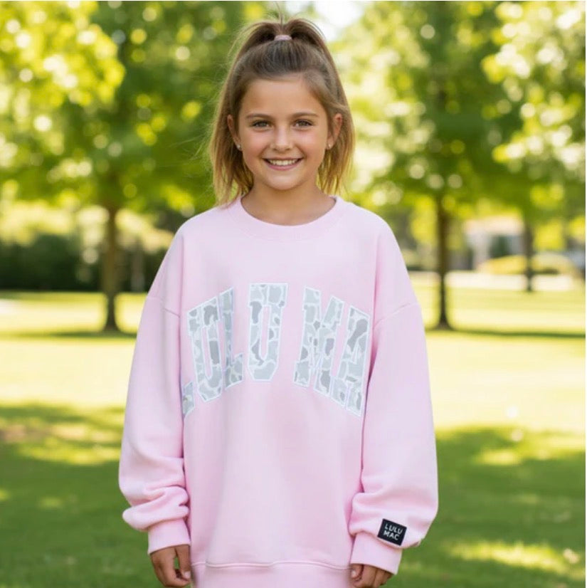Pink/Camo Sweatshirt - YOUTH