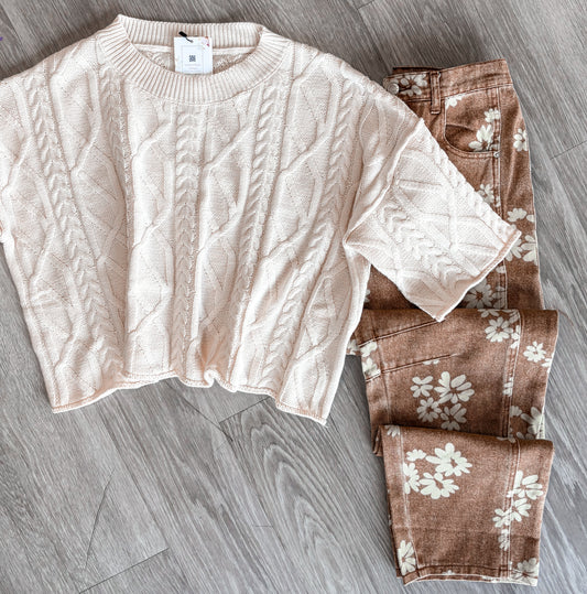 Ivory Sweater Top