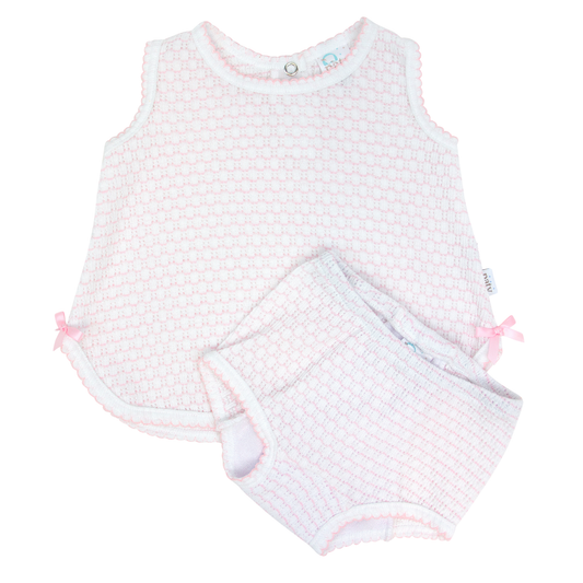Paty Knit Pinstripe Diaper Set