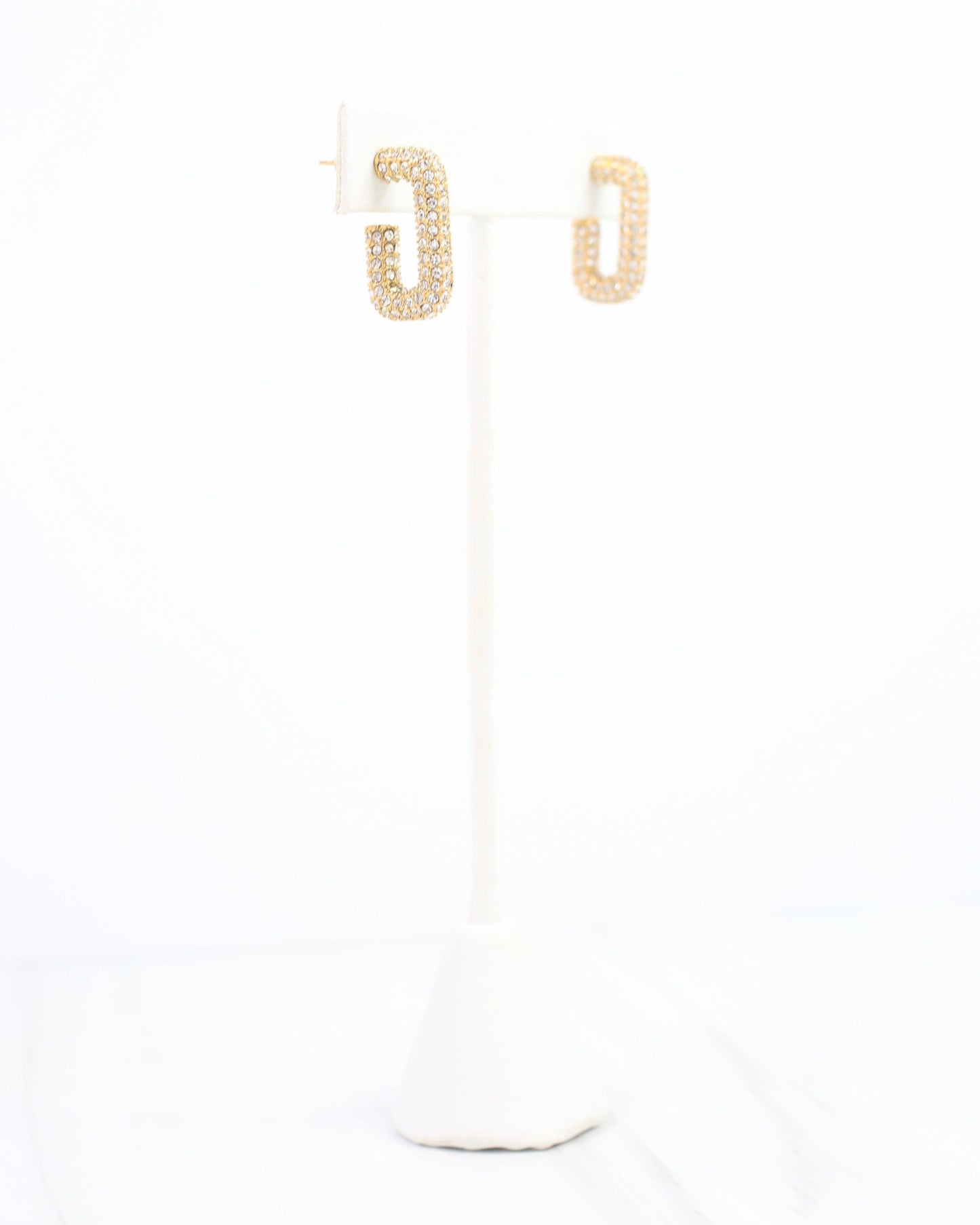 Cordova Pave CZ Hoop Earring Gold