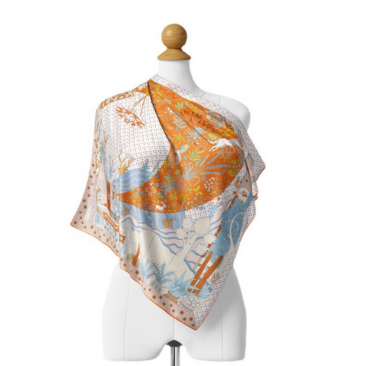 Silk Feel Square Scarf