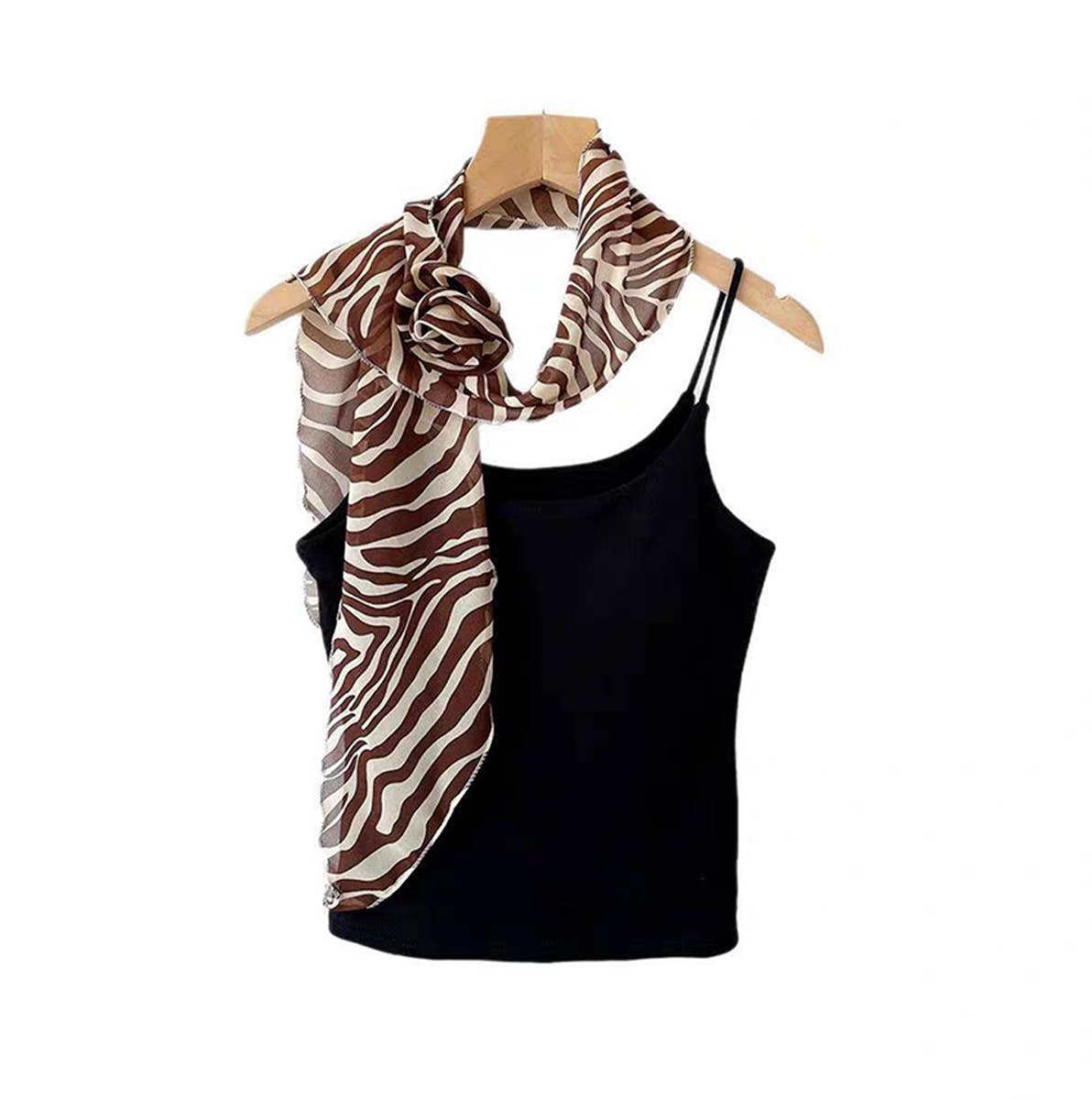 Floral Print Slim Scarf