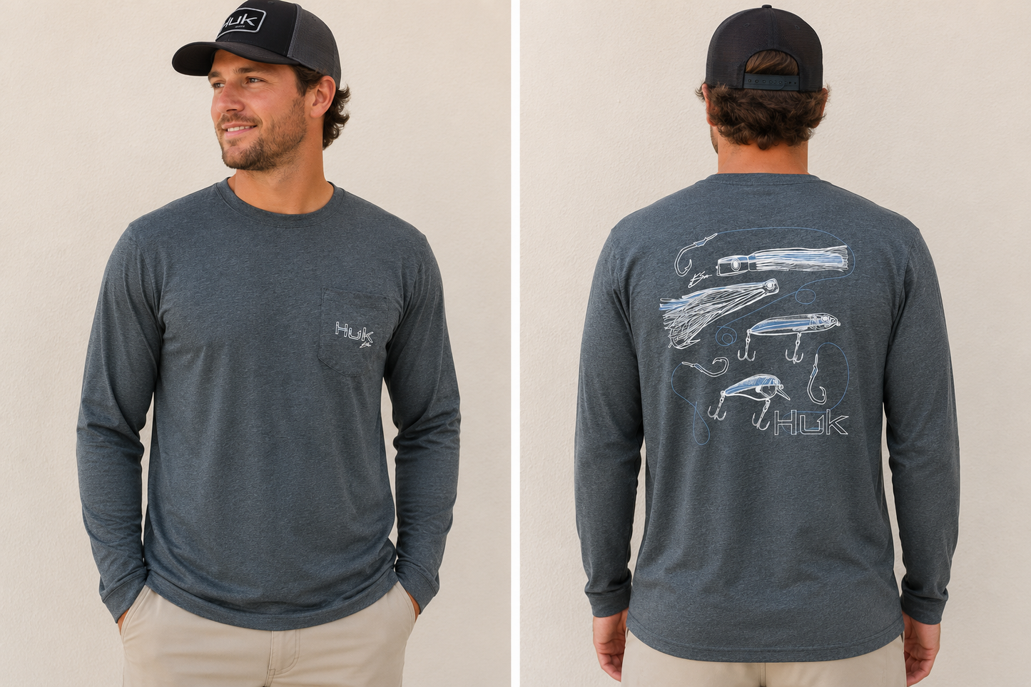 KC Lures LS Pocket Tee - Sea Storm