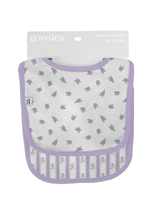Lilac Buds Tiny Floral Bib Set