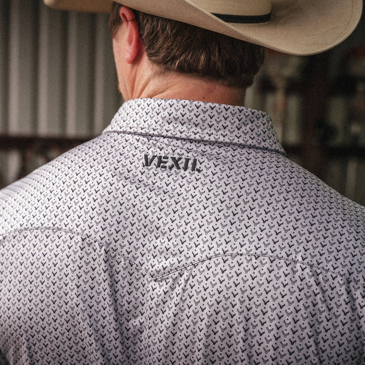 Vexil Brand – Western Pearl Snap Polo - Icon | Silver