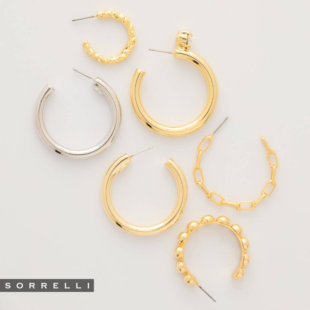 Keeley Studded Hoop Earrings