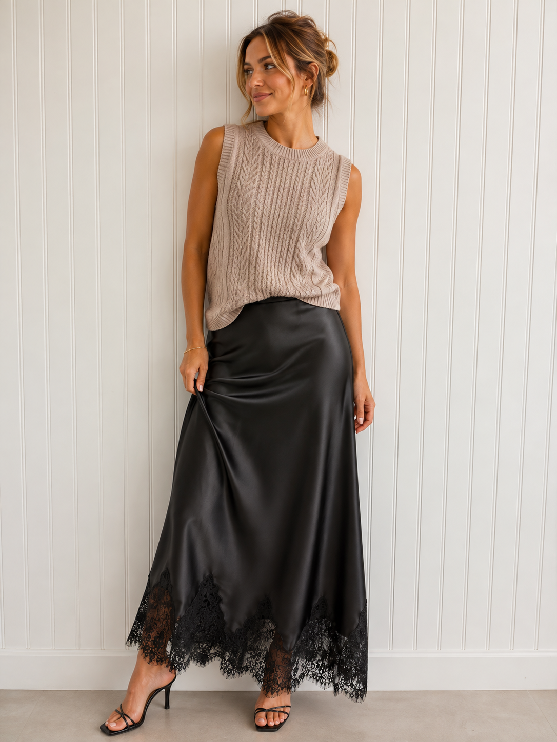 True Romance Satin Skirt