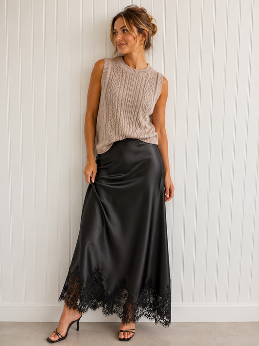 True Romance Satin Skirt