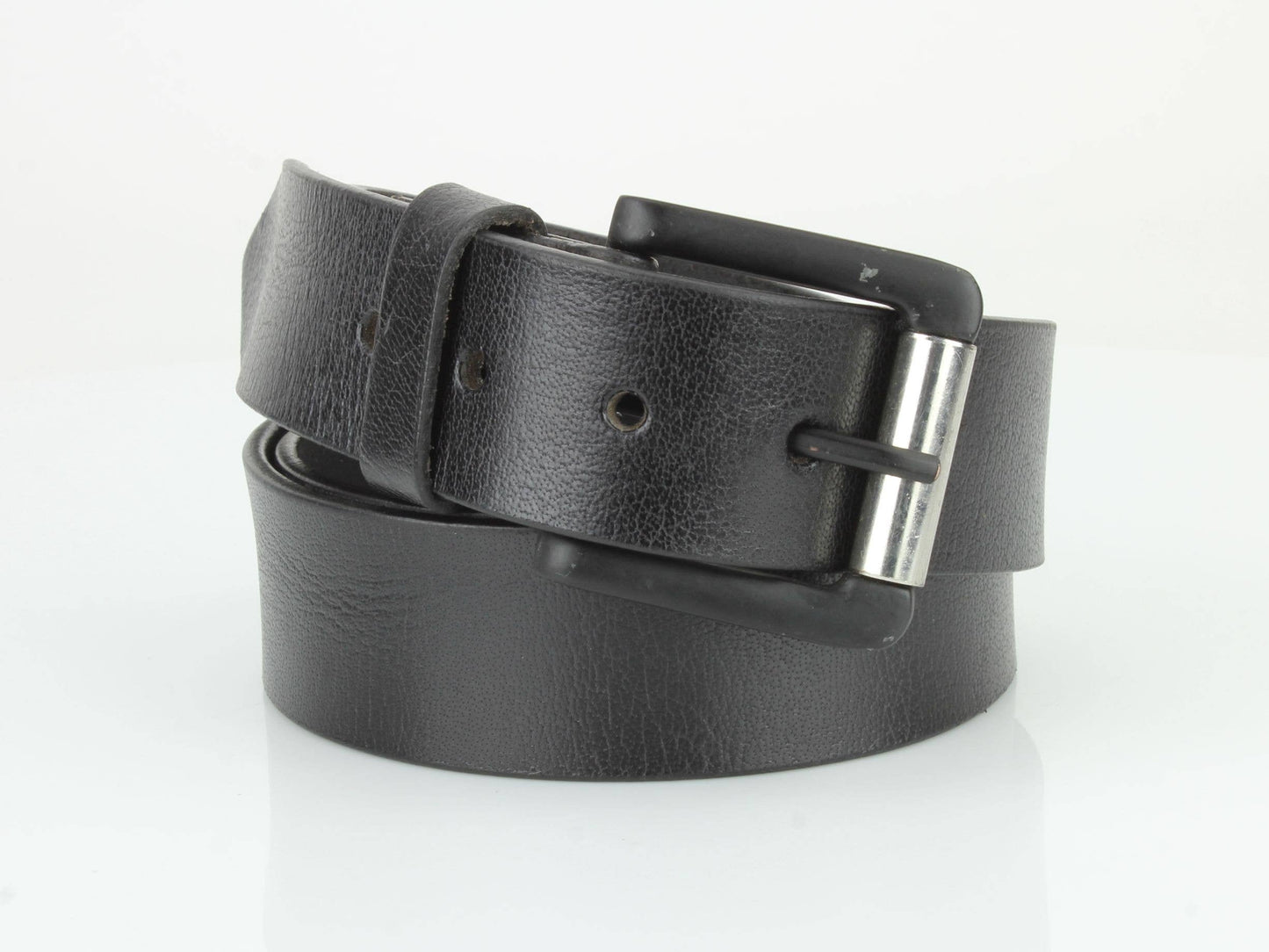 Leather Belt with Bison Medallion