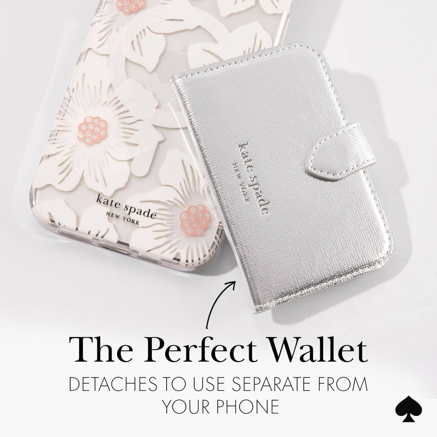 Kate spade new york Morgan Wallet MagSafe Metallic Silver