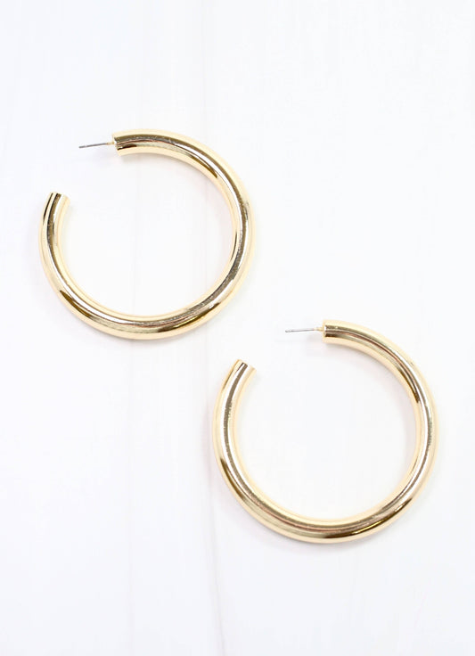 Chantell Hoop Earring Shiny Gold