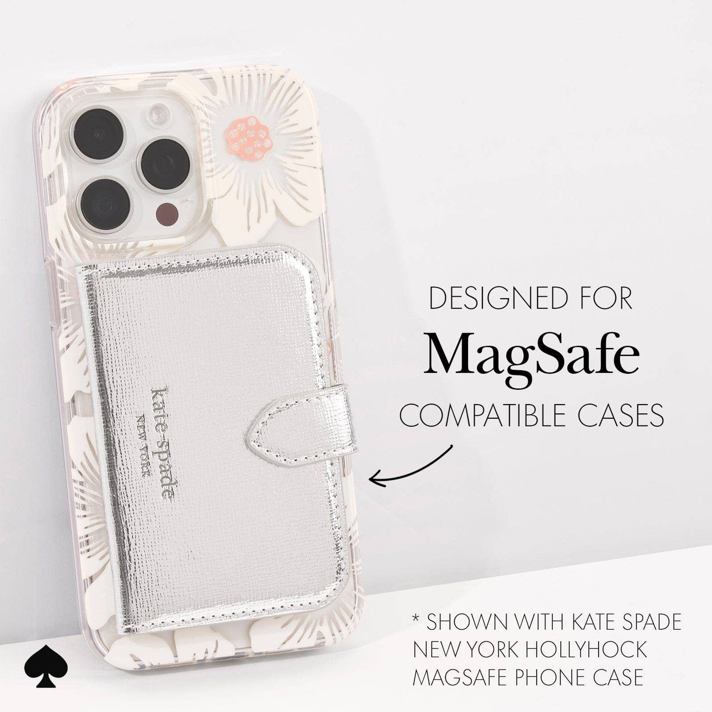 Kate spade new york Morgan Wallet MagSafe Metallic Silver