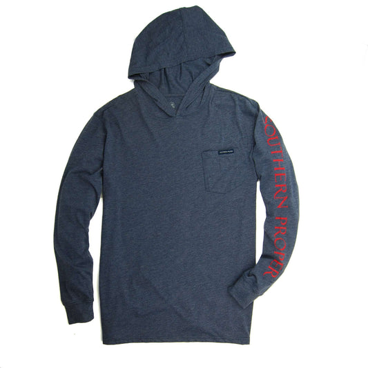 Hoodie Tee: Heather Proper Navy