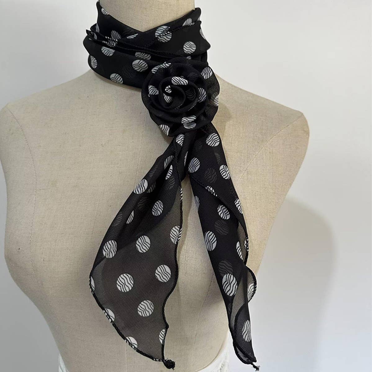 Floral Print Slim Scarf