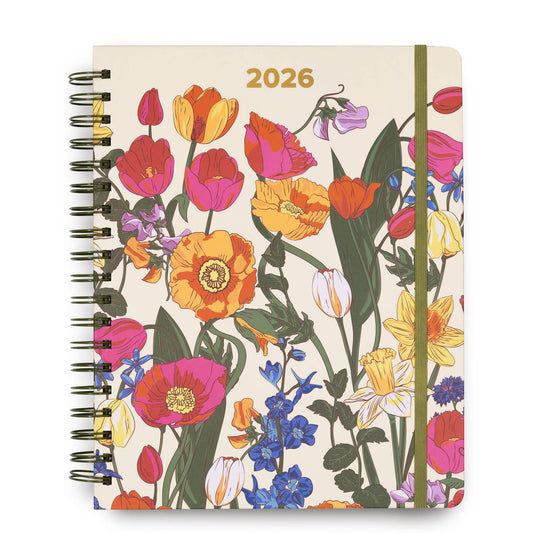 17 Month Jumbo Planner, Meadow Bouquet Seedpearl