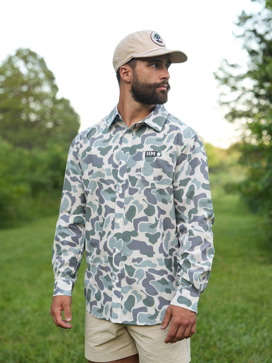 Button Up Green Performance Longsleeve