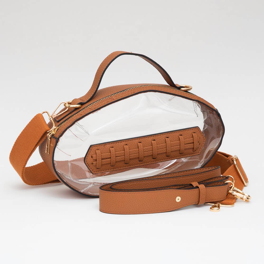 Football Shaped Clear Crossbody Bag