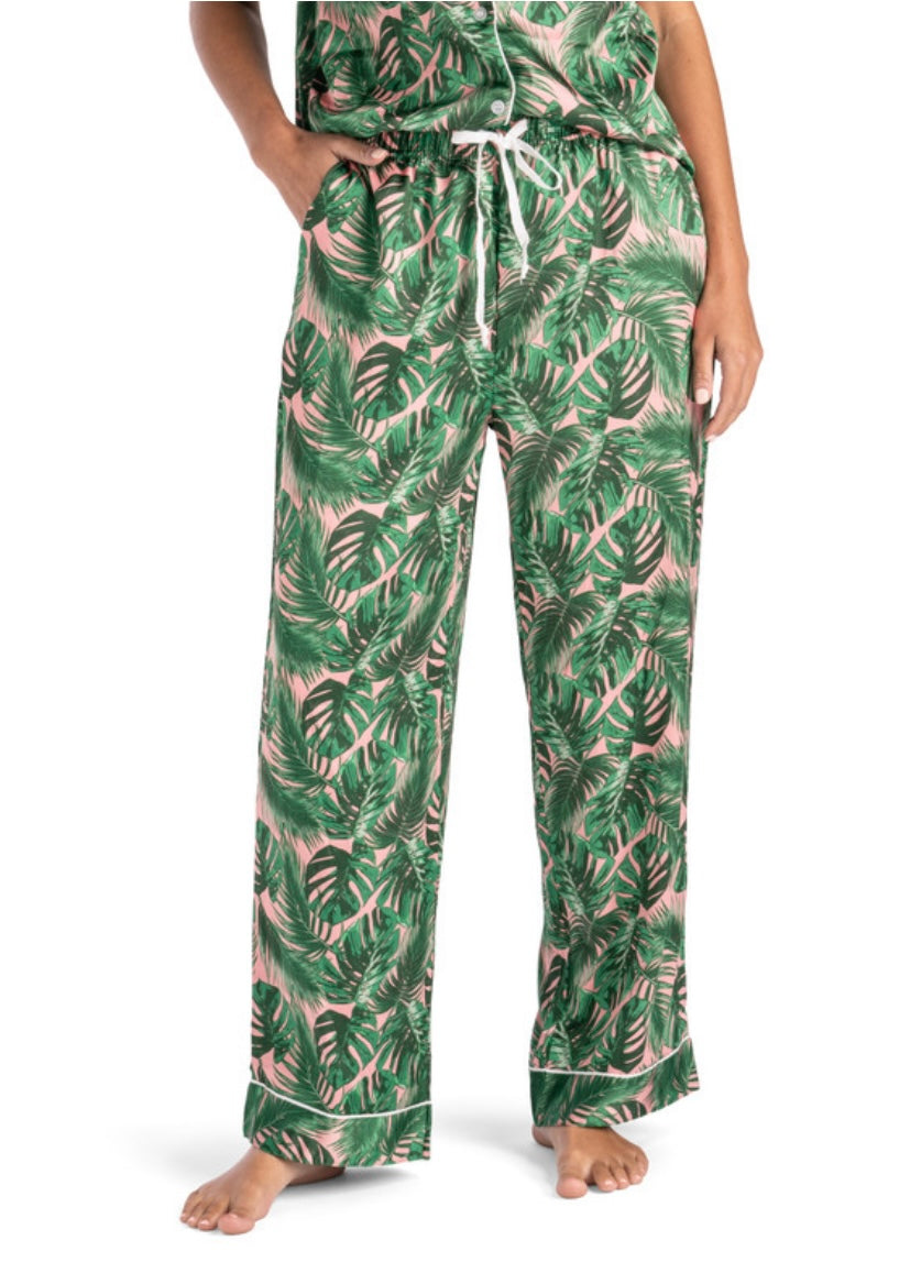 “Aloha Bed” Satin Sleep Pants