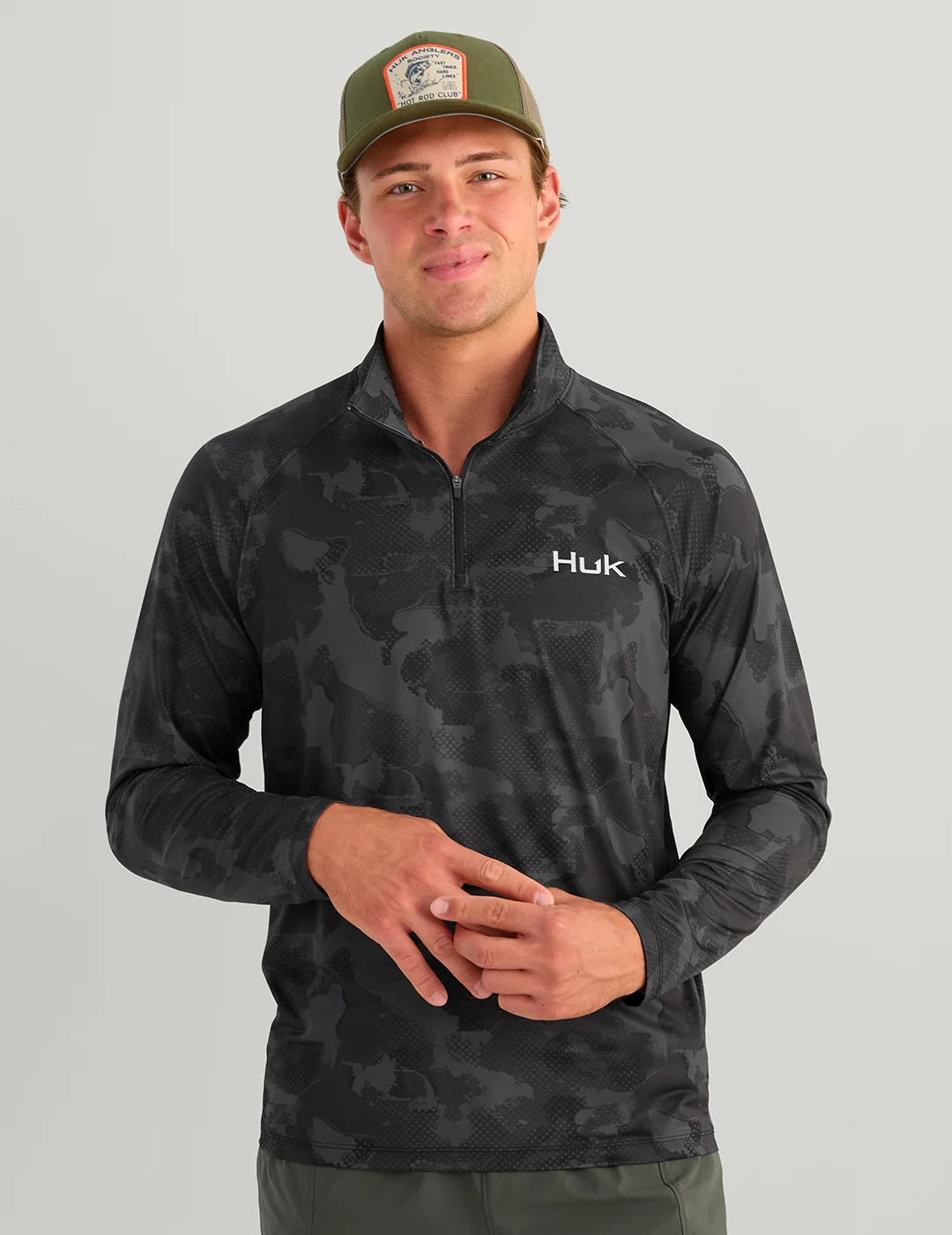 Airweight KC Quarter Zip - Black Tideloom Camo
