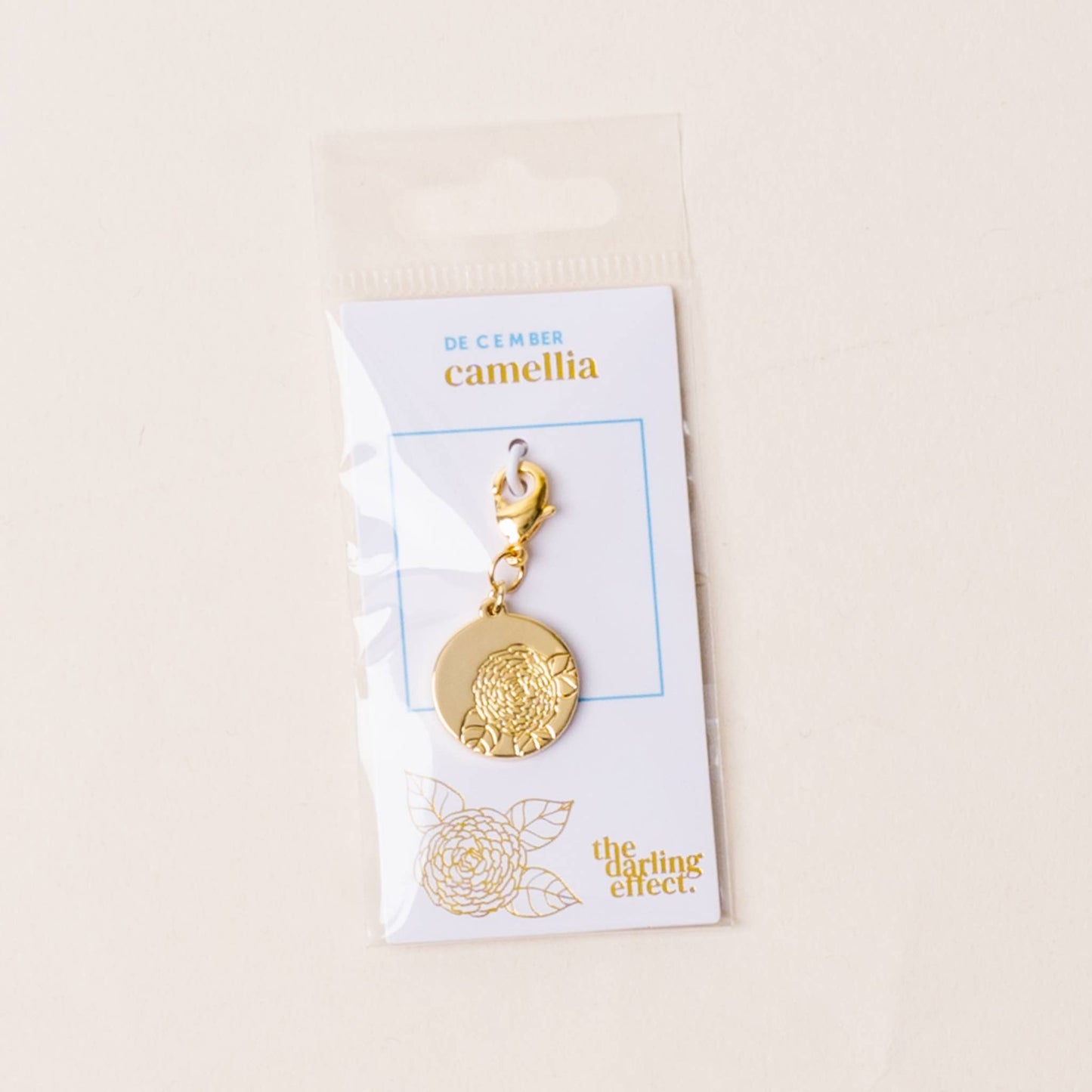 Jewelry Birth Flower Charm Gold-December
