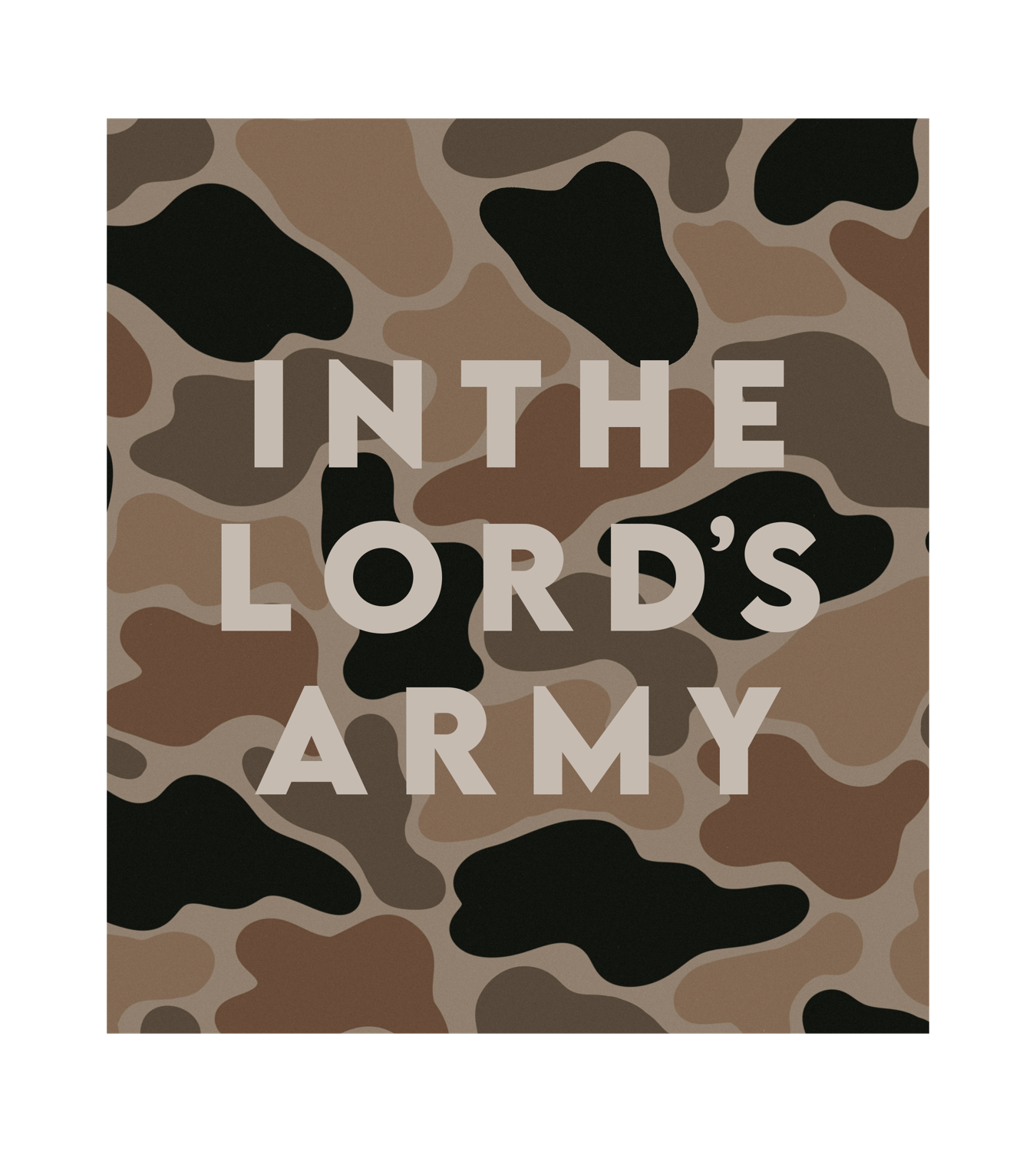 In the Lord's Army Tan Kids Hoodie