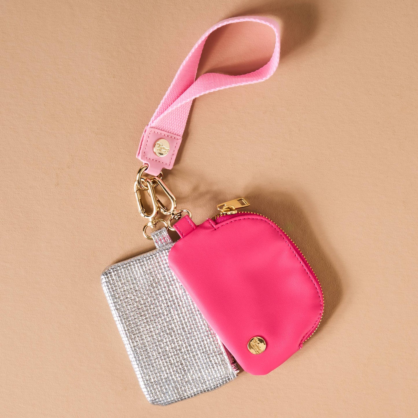 Dynamic Duo Pouch Luxe Wristlet-Kiss & Tell