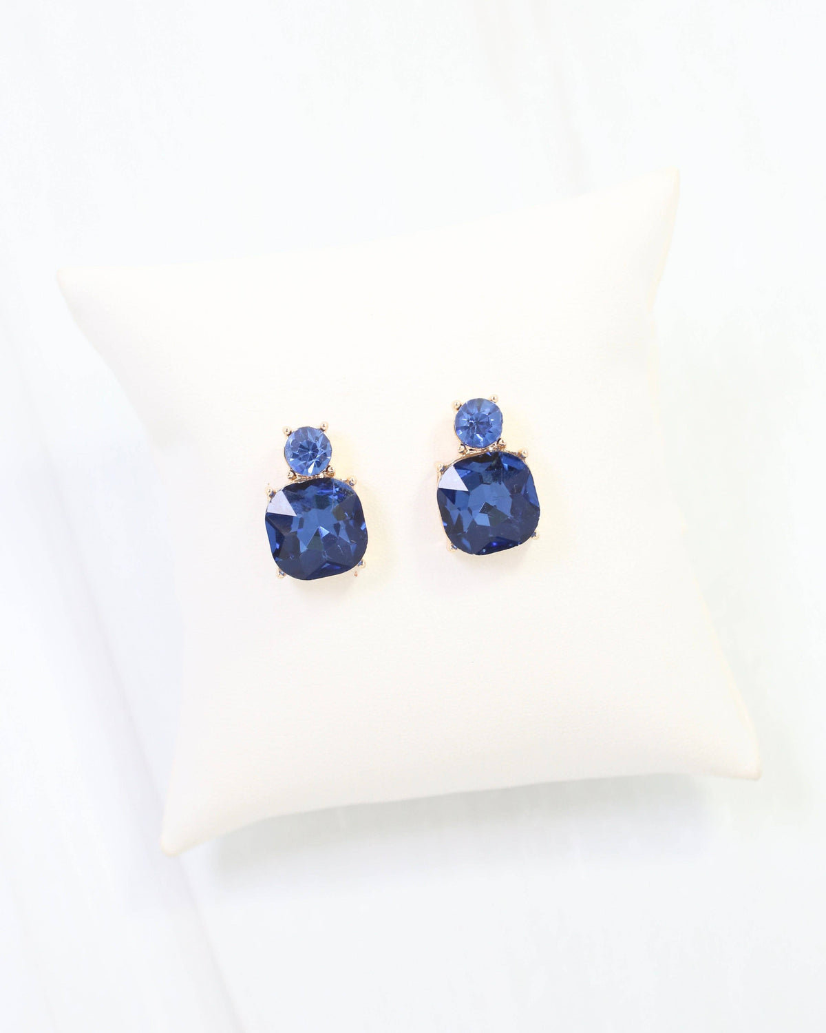 Roxanne Rhinestone Post Earring Sapphire