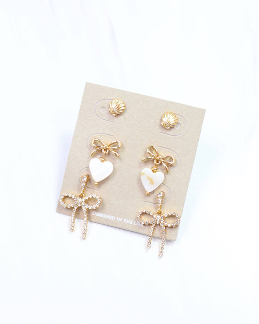 Beth Earring Set Gold