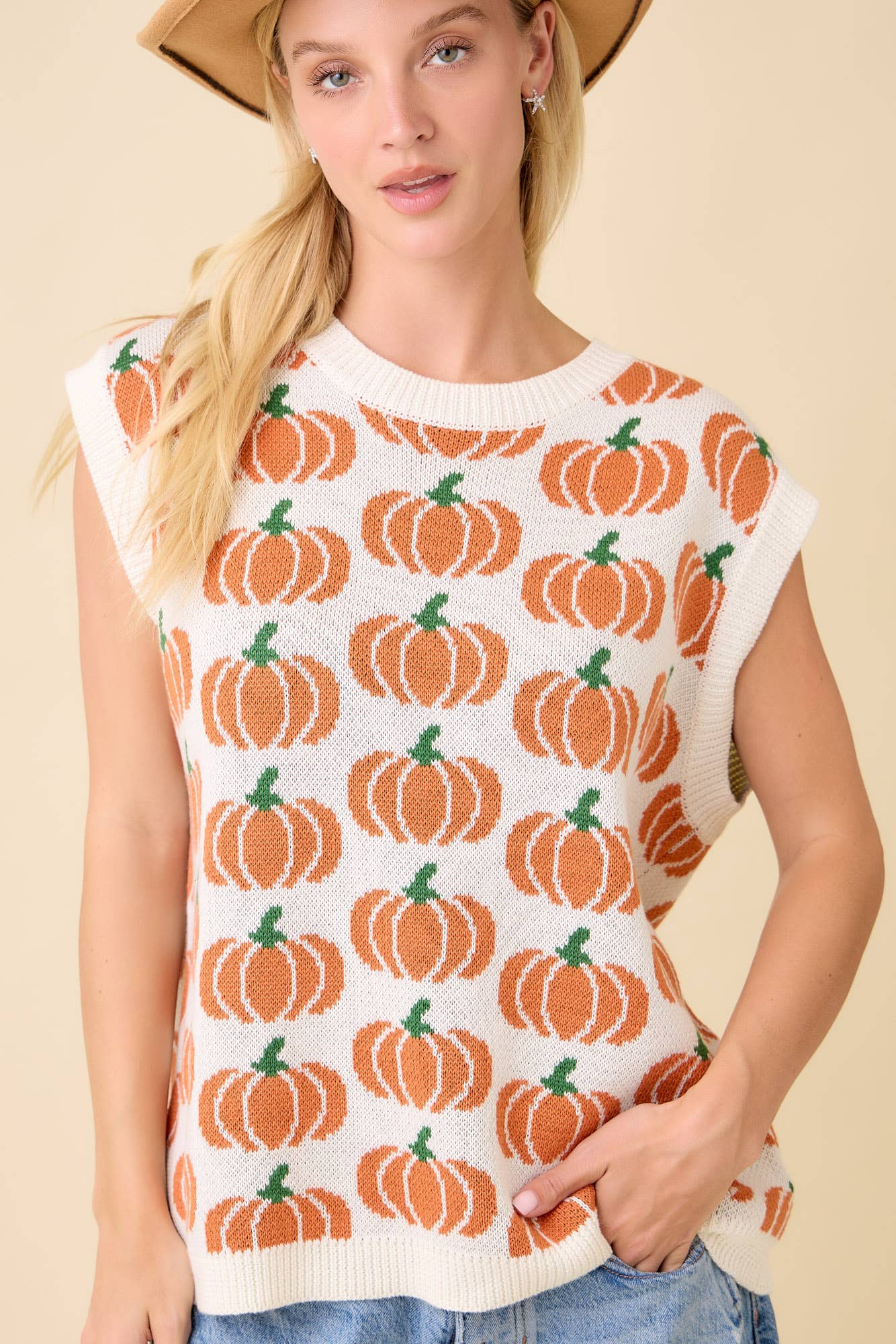 Fall Fest Sleevless Sweater Top