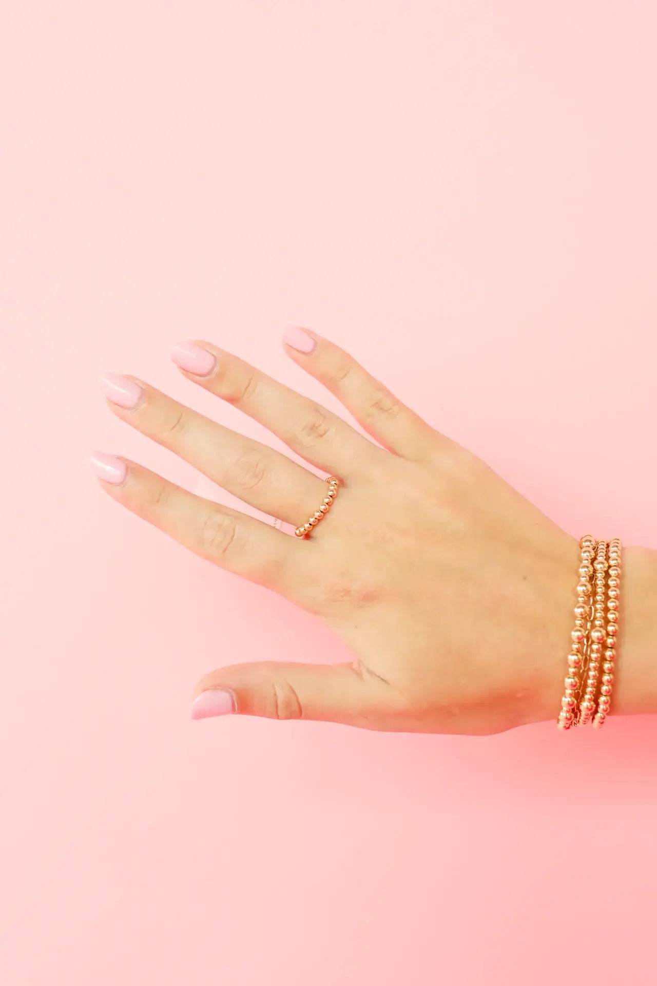 Lauren Beaded Band in Gold