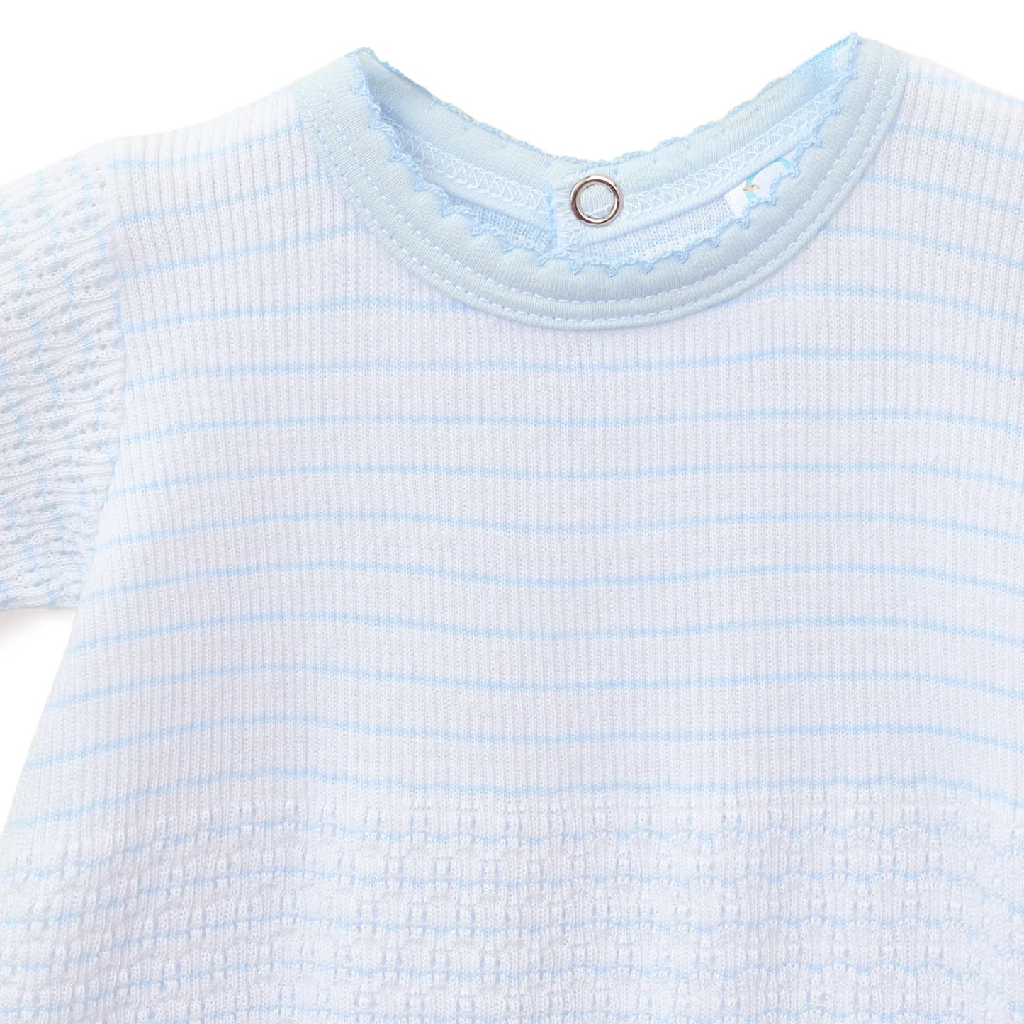 Paty Knit Pinstripe Bubble - Blue & Blue