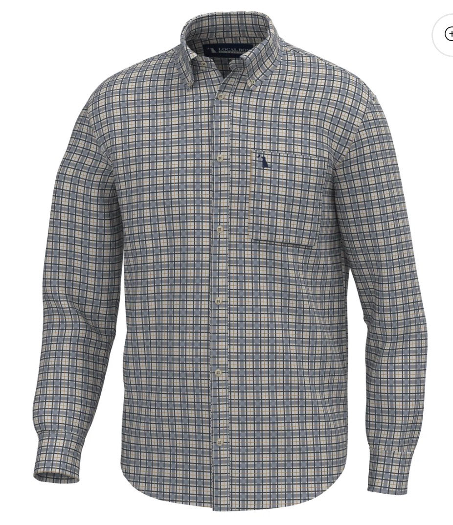 Faulk Dress Shirt - Slate/Rust/Navy