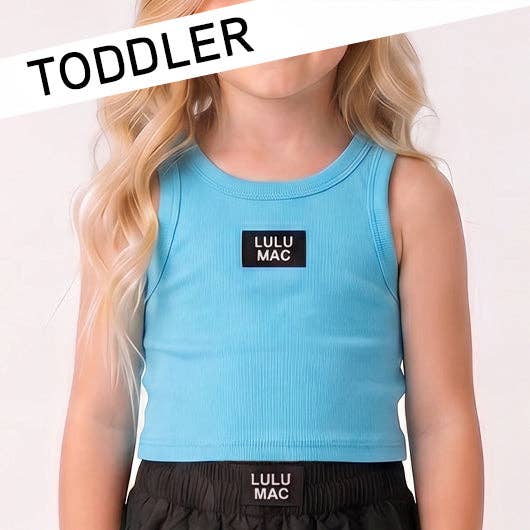 TURQUOISE TODDLER SOLID TANK