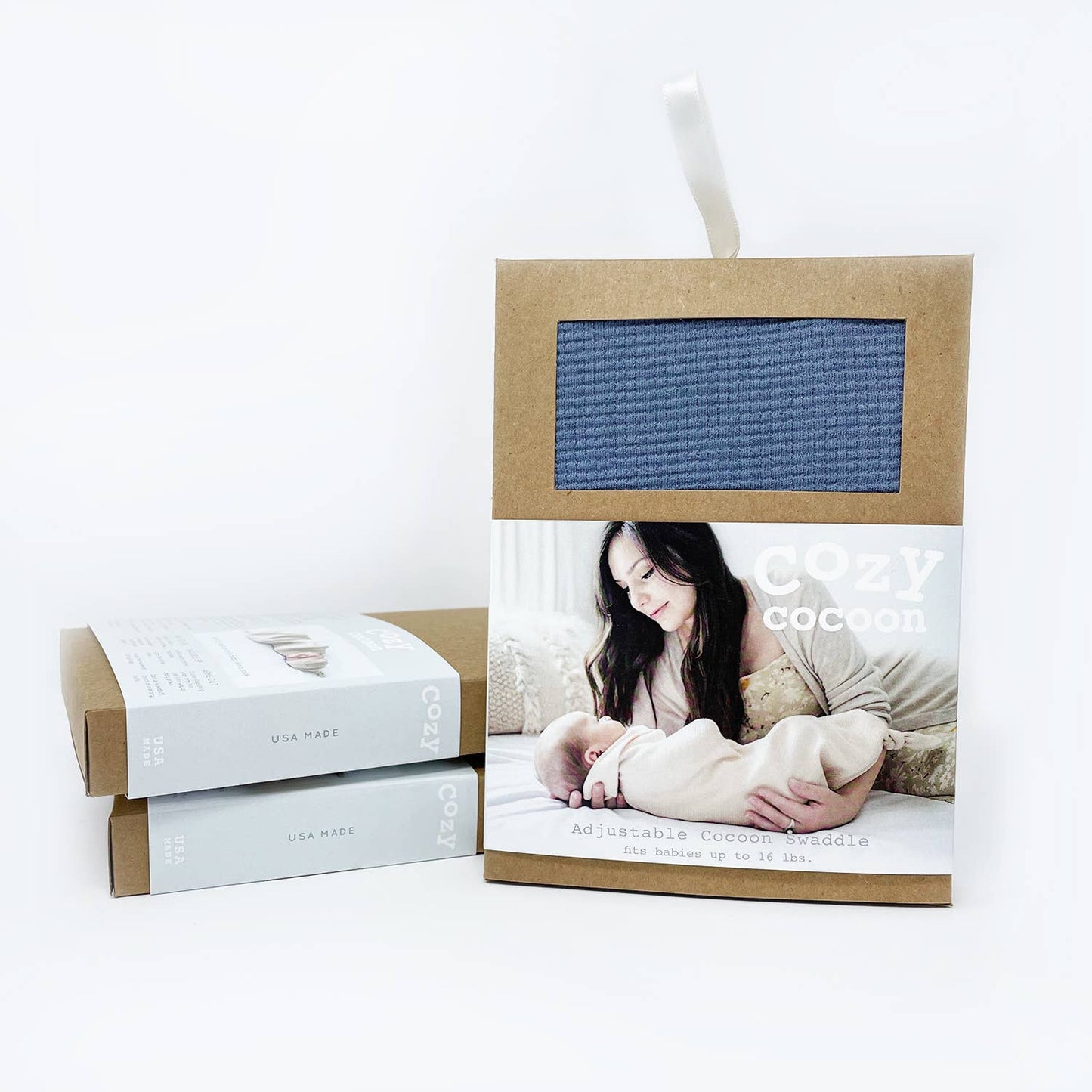 Cozy Cocoon - Organic Waffle Weave/Pacific
