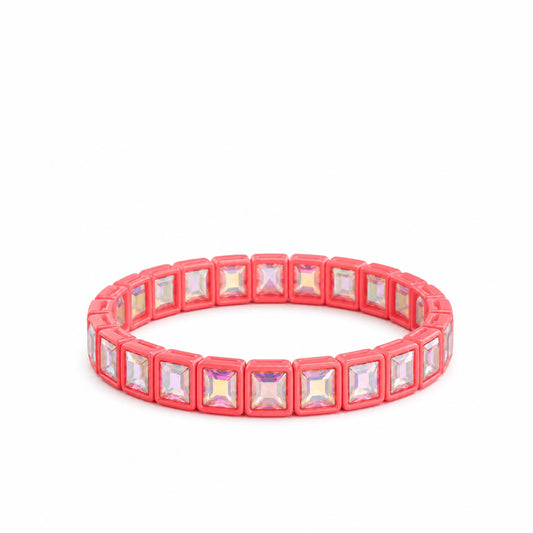 Coral Rhinestone Bracelet