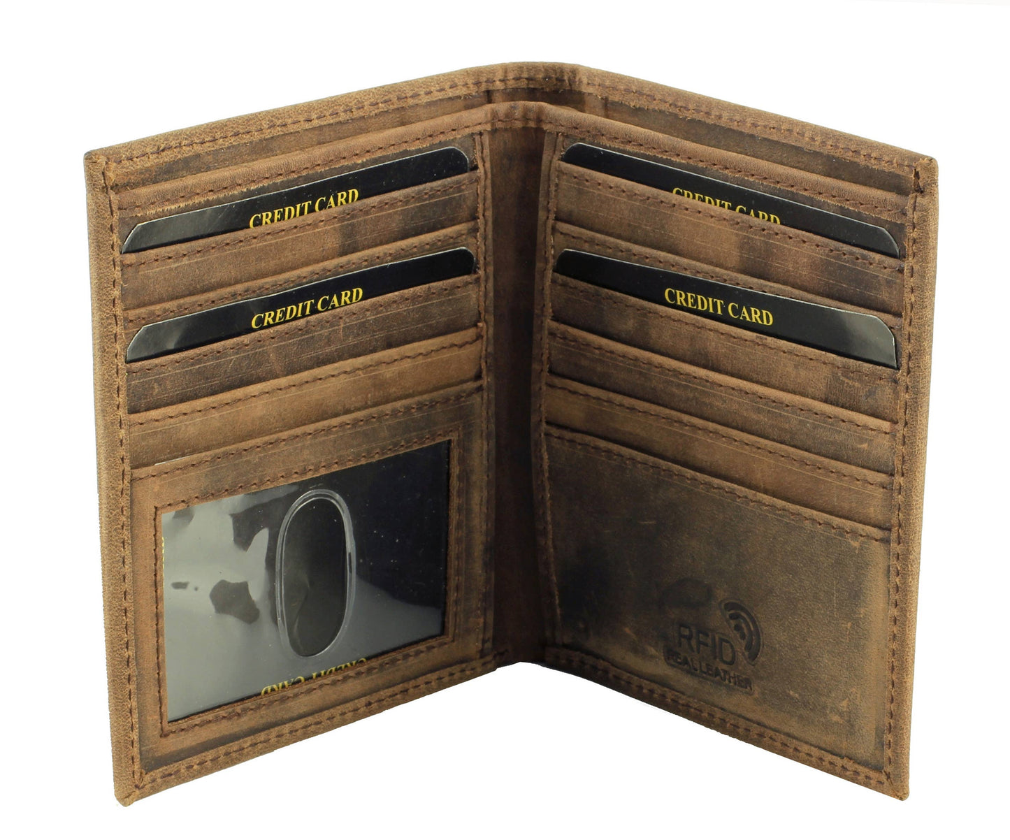 Leather Hipster Bi-fold Wallet