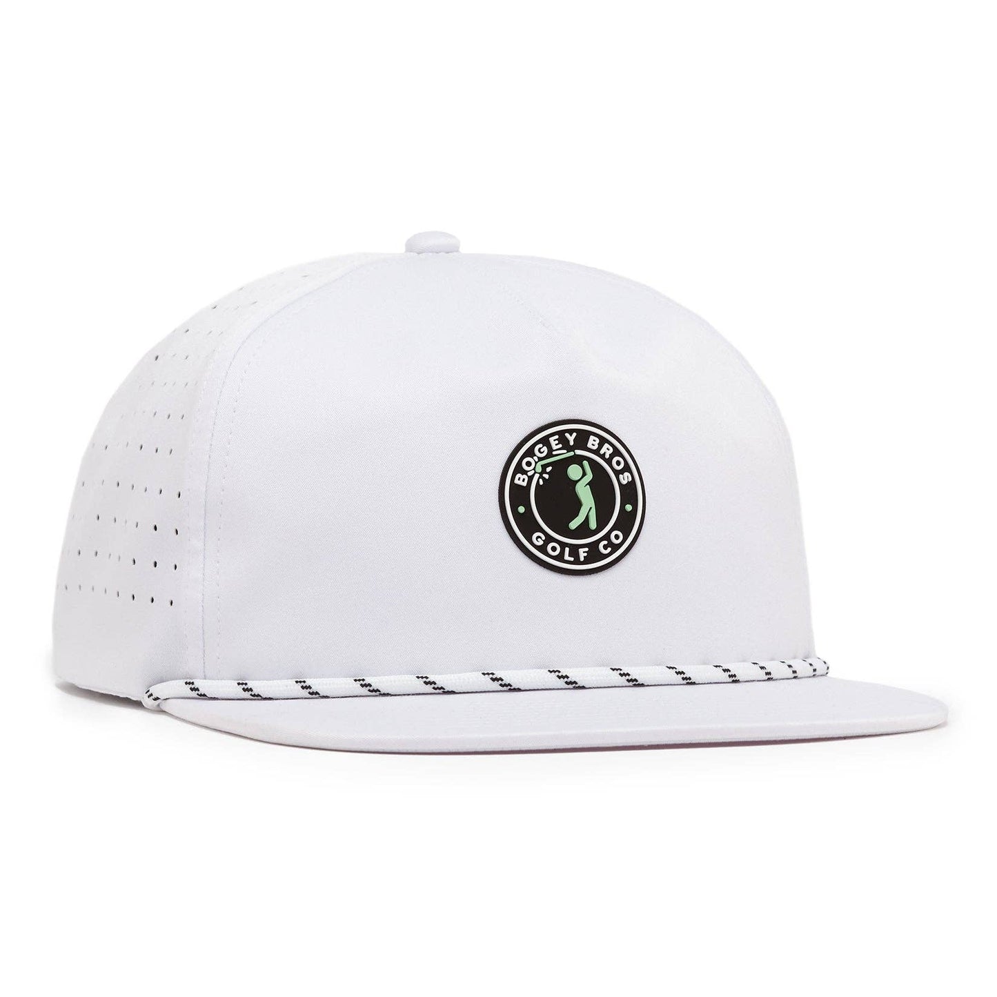 Bogeyman Stamp White - Unstructured Flat Bill Hat - Snapback