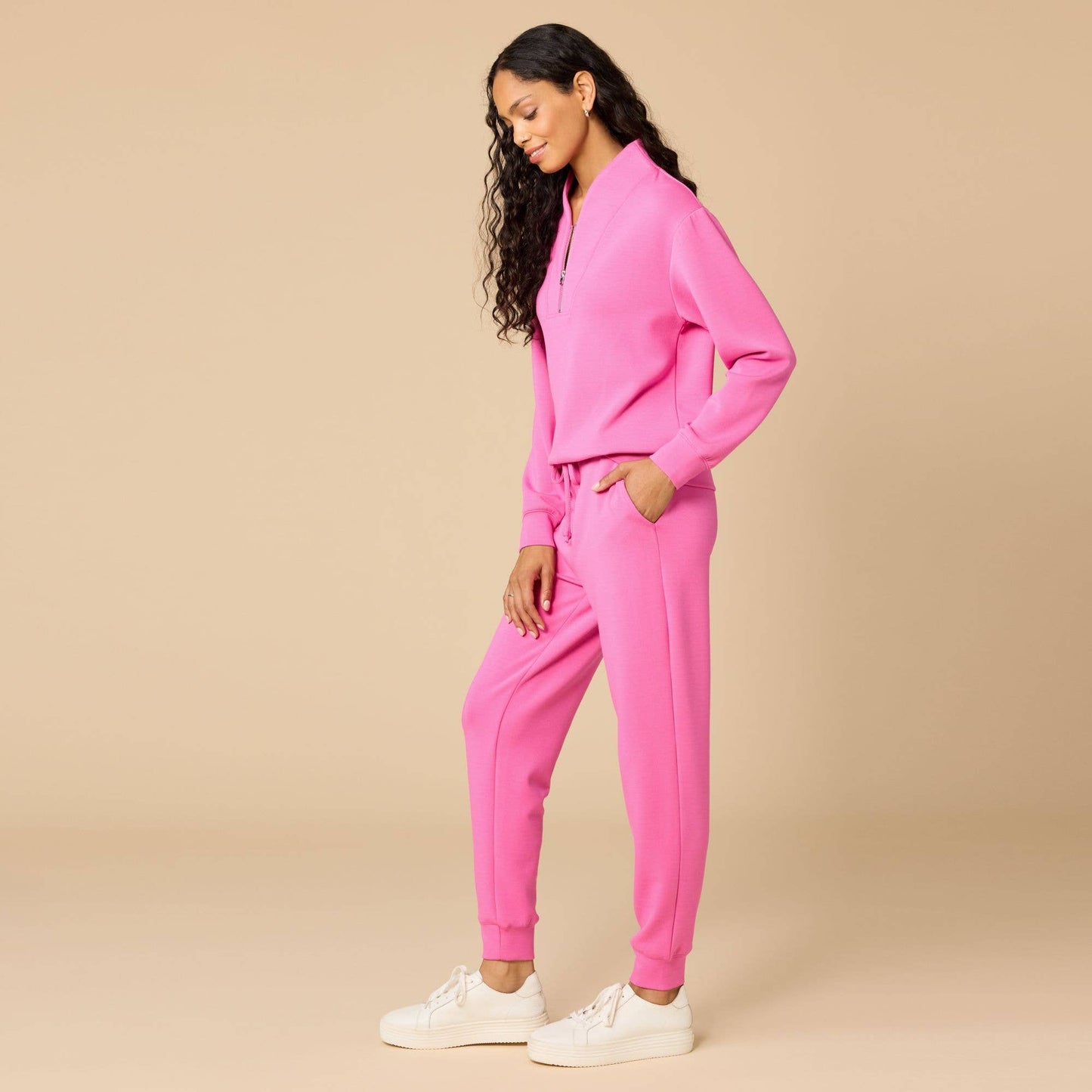 Athleisure DreamTech 1/4 Zip Jogger Set for Women
