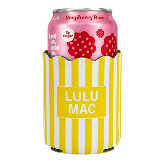 Yellow Striped Lulu Mac Koozie