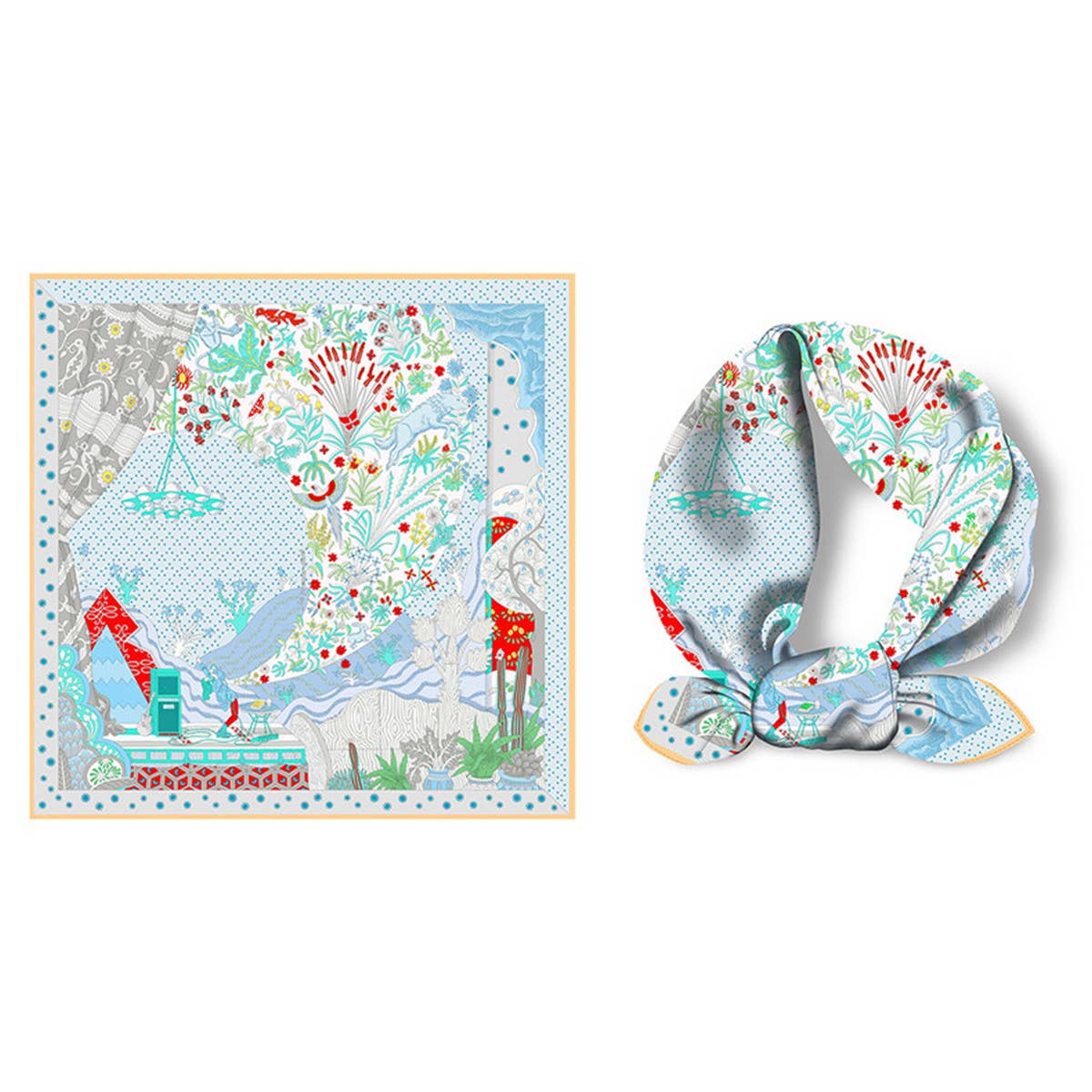 Silk Feel Square Scarf