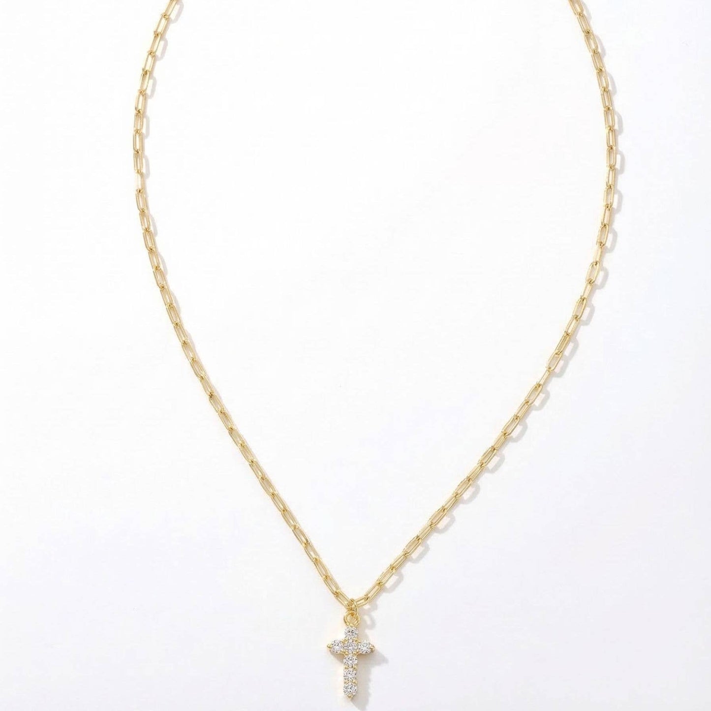 Crystal Cross Pendant Necklace