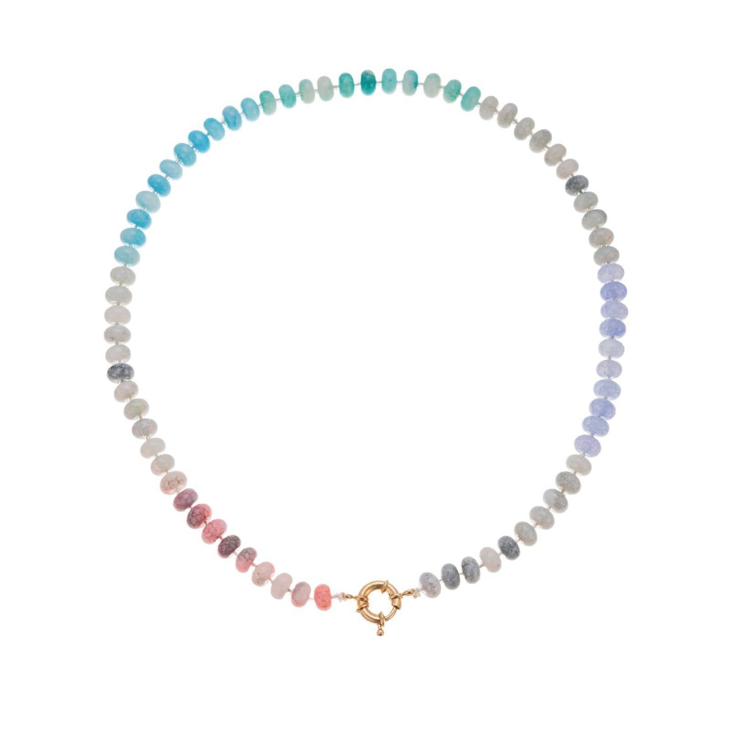 Natural Stone Semi-Precious Glass Mixed Necklace |