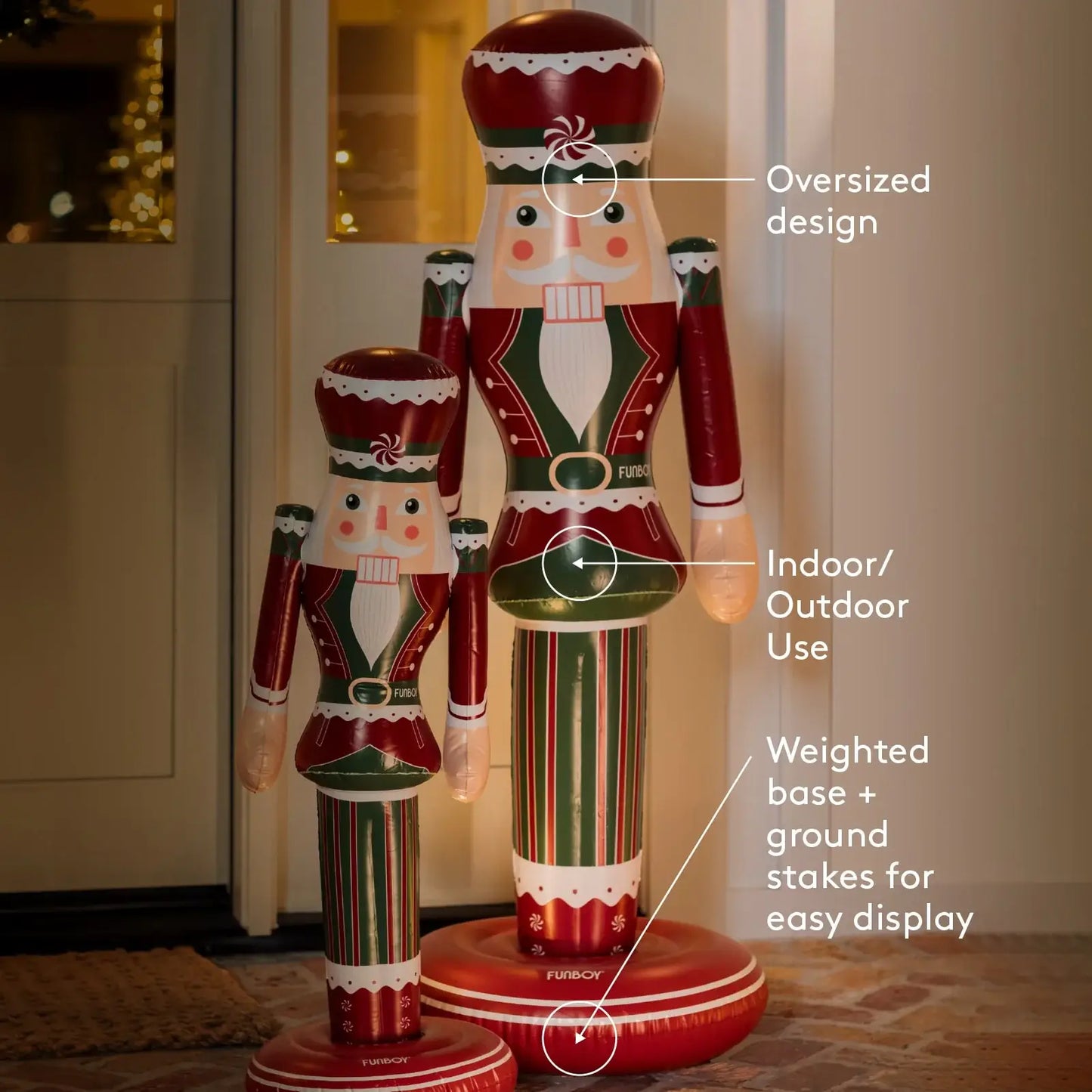 Peppermint Inflatable Nutcracker - 5ft