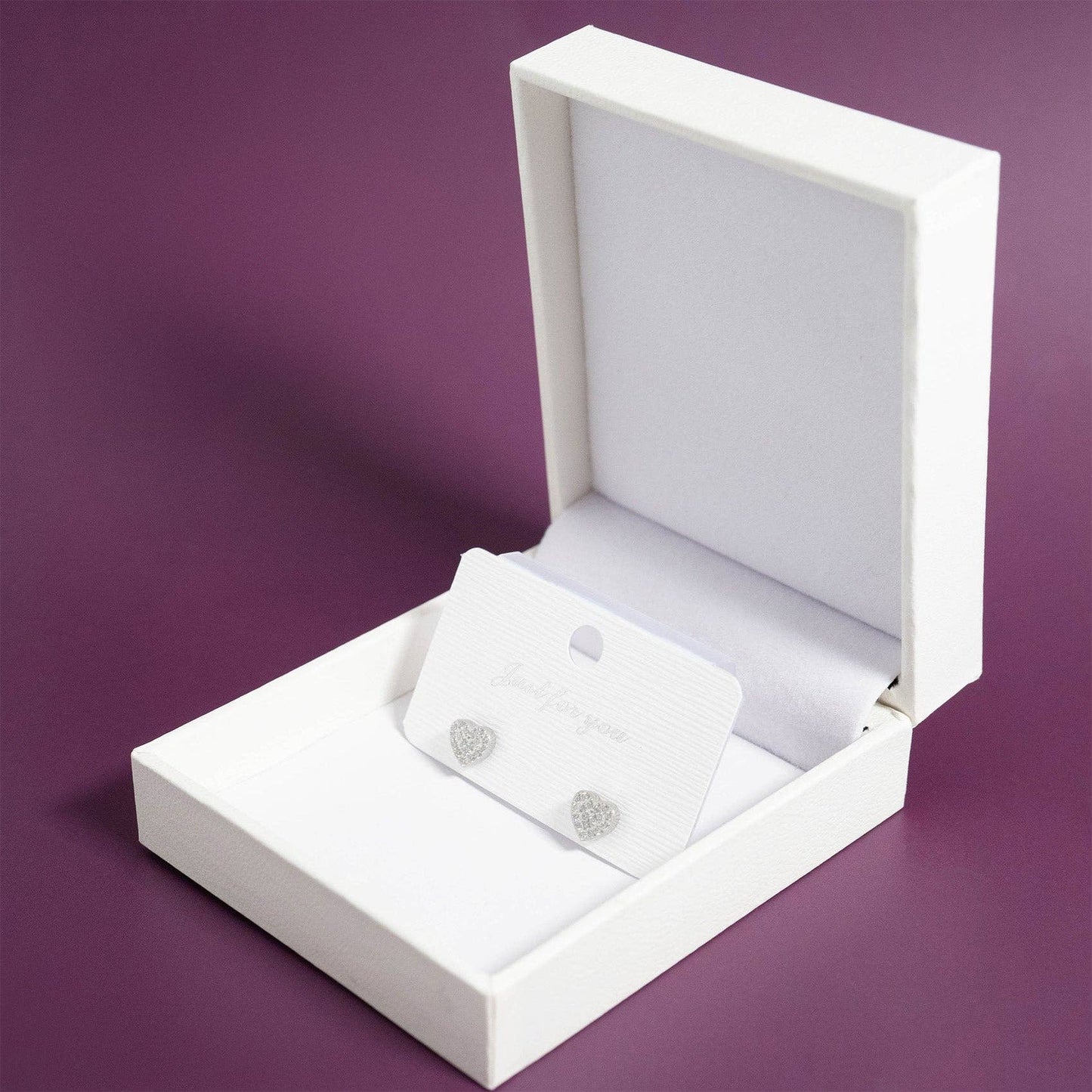 18K Gold Filled Heart Stud Earrings