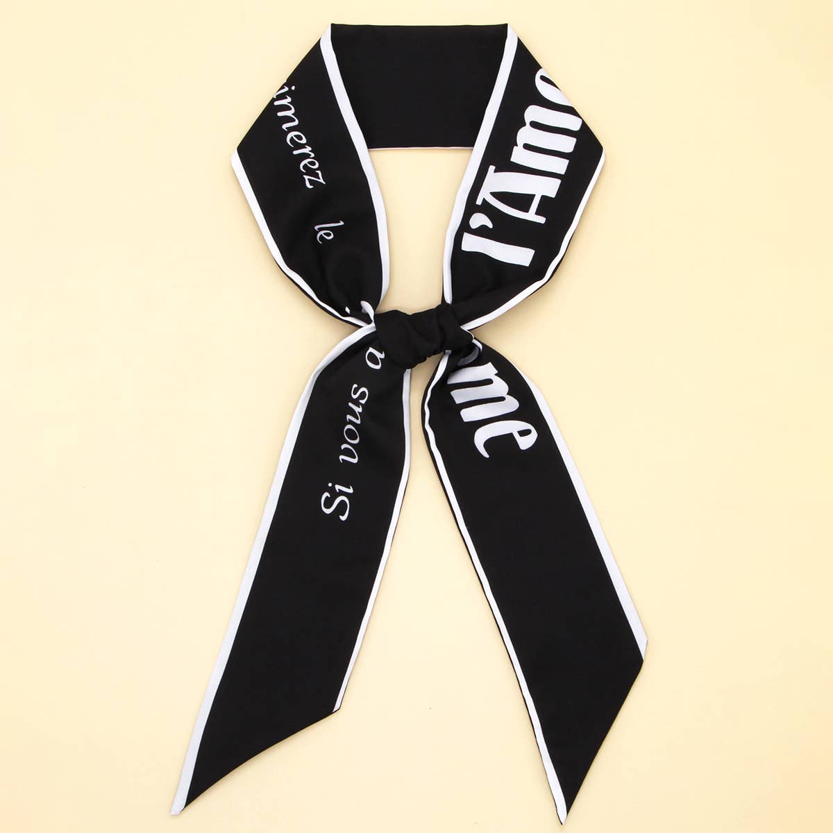 Skinny Floral Ribbon Scarf for Hair or Handbag