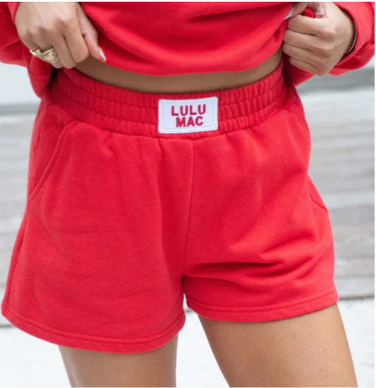 Terry Cloth Shorts - Red